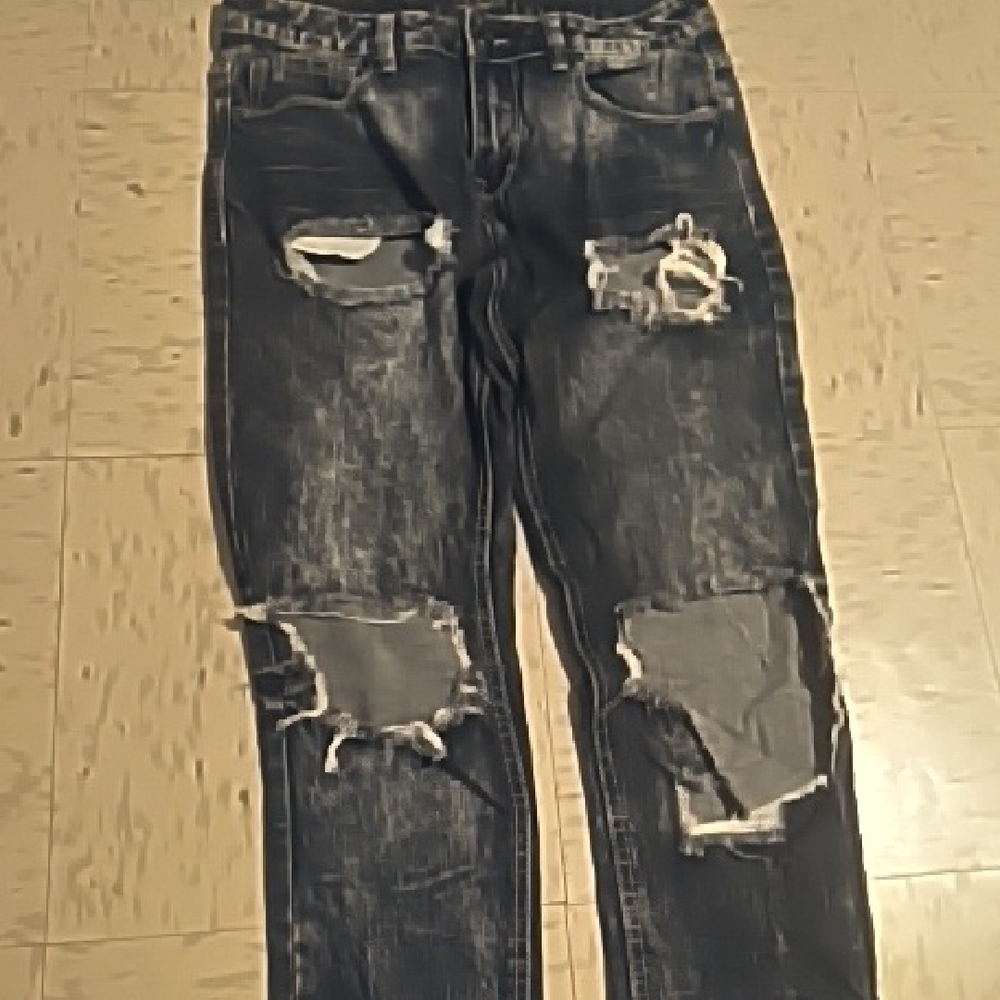 Black Diamond Skinny Black Jeans Distressed
